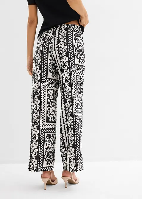 Pantaloni con elastico in vita in misto viscosa fluente, bonprix