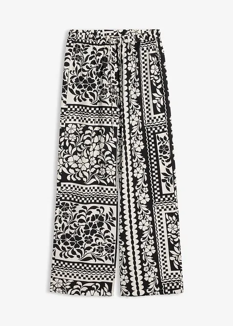 Pantaloni con elastico in vita in misto viscosa fluente, bonprix