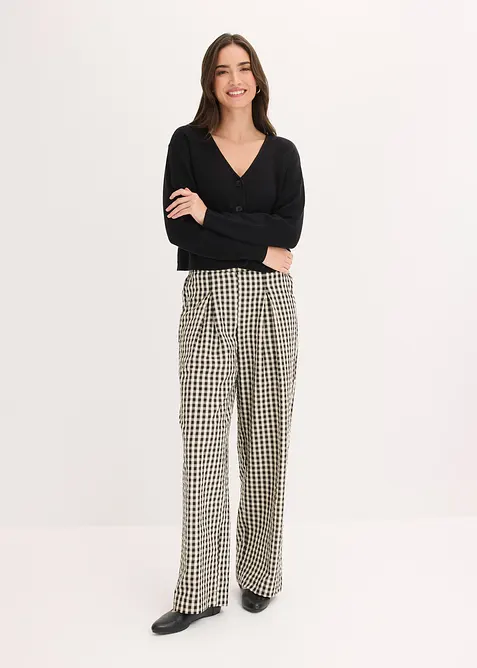 Pantaloni larghi con pinces, bonprix