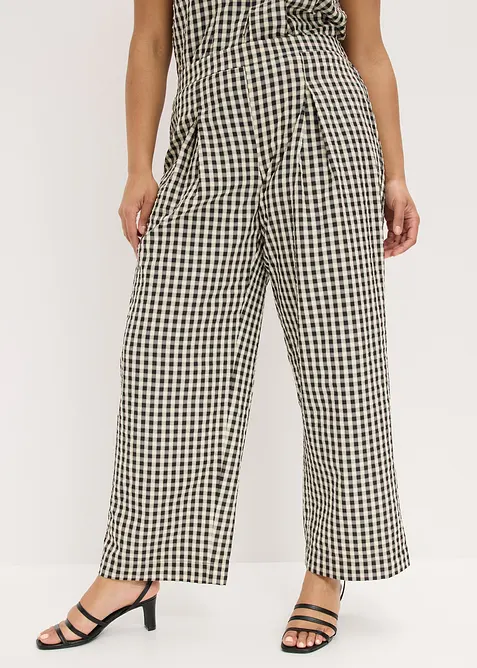 Pantaloni larghi con pinces, bonprix