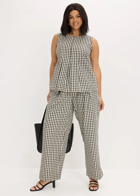 Pantaloni larghi con pinces, bonprix