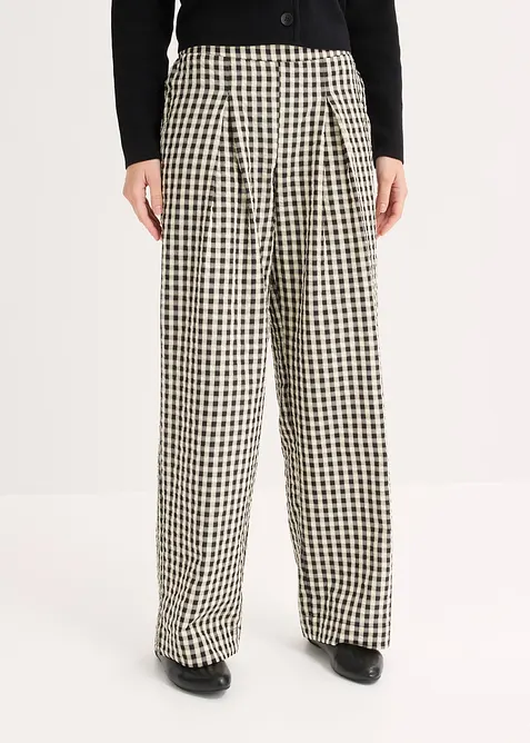 Pantaloni larghi con pinces, bonprix