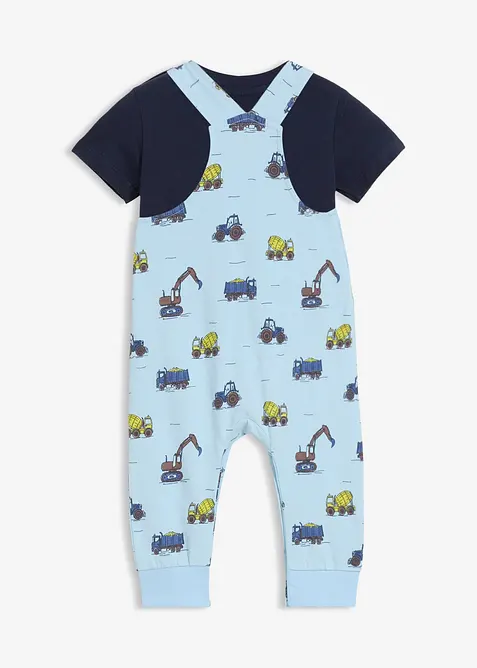 Maglia e tuta in felpa di puro cotone biologico (set 2 pezzi), bonprix