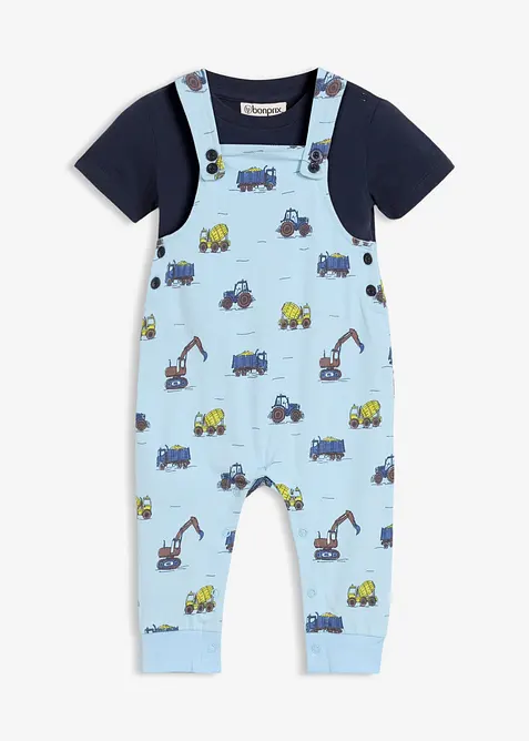 Maglia e tuta in felpa di puro cotone biologico (set 2 pezzi), bonprix