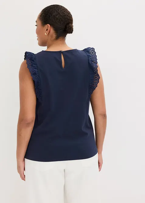 Top in misto cotone, bonprix