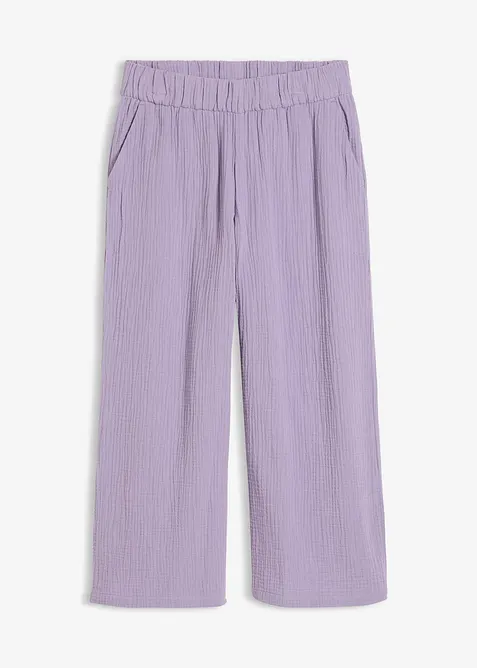 Pantaloni larghi in mussola di cotone, bonprix