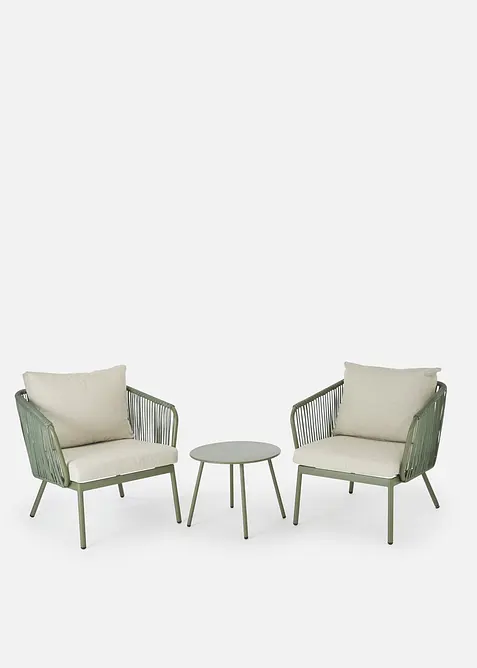 Tavolo e poltrone da giardino (set giardino 3 pezzi), bonprix