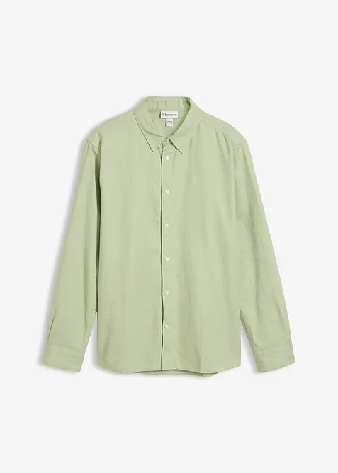 Camicia a maniche lunghe in misto lino fresco, modern fit, bonprix