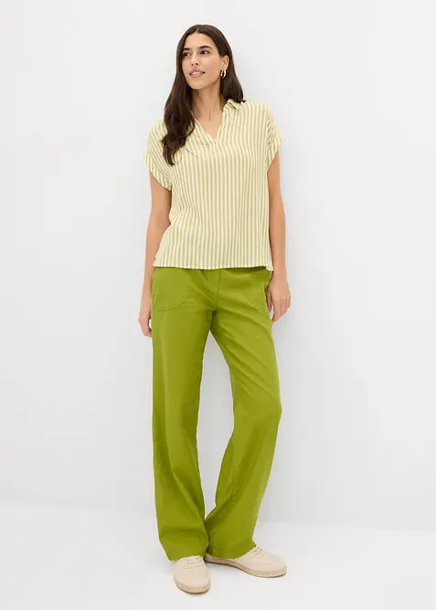 Blusa a maniche corte in viscosa fluente, bonprix