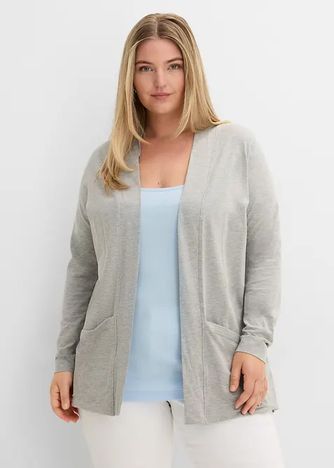Cardigan in maglina di misto viscosa, bonprix
