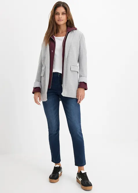 Jeans skinny cropped, vita alta, bonprix