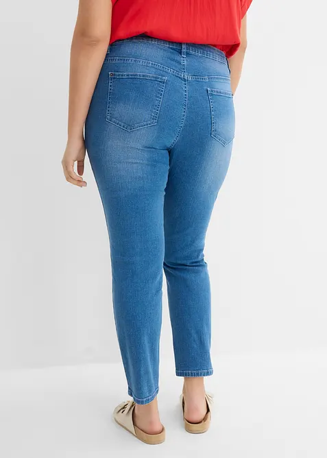 Jeans skinny cropped, vita alta, bonprix