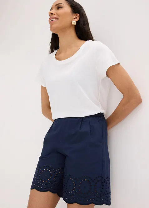 Shorts in puro cotone con elastico in vita, bonprix