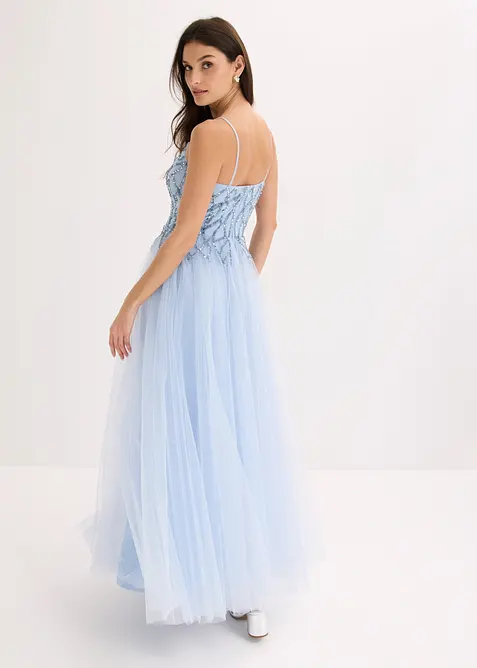 Abito da sera in tulle delicato con applicazioni di strass, bonprix