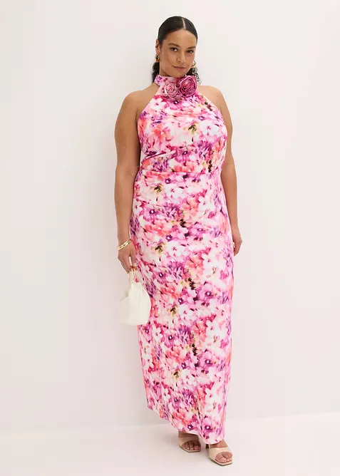 Abito da sera con applicazione floreale, bonprix