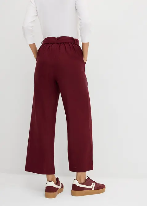 Pantaloni culotte in misto lino leggero, bonprix