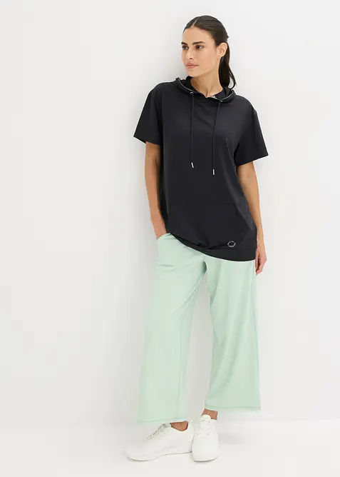 T-shirt oversize per sport con cappuccio, ad asciugatura rapida, bonprix