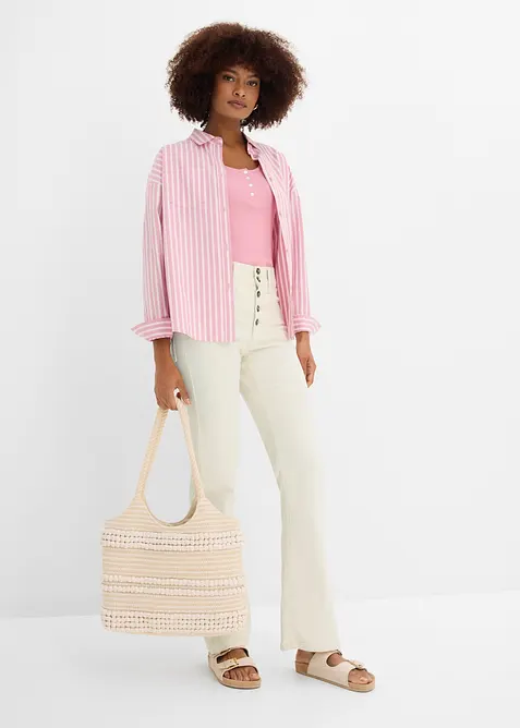 Jeans elasticizzati straight, vita alta, bonprix