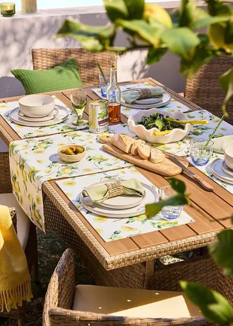 Tovagliette americane con stampa a limoni (pacco da 4), bonprix