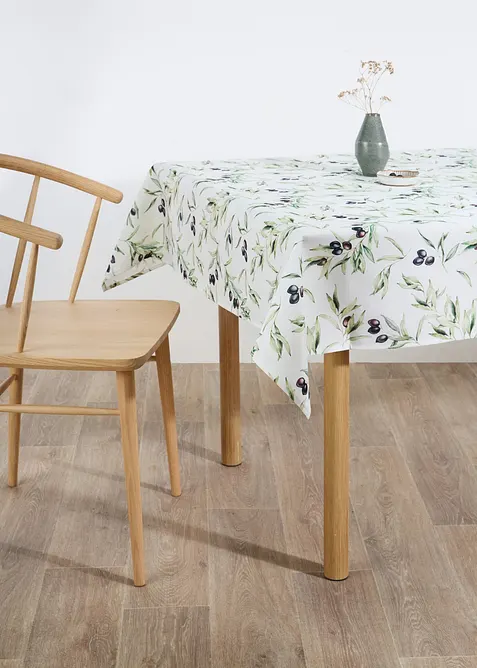 Tovaglia con rami di ulivo, idrorepellente, bonprix