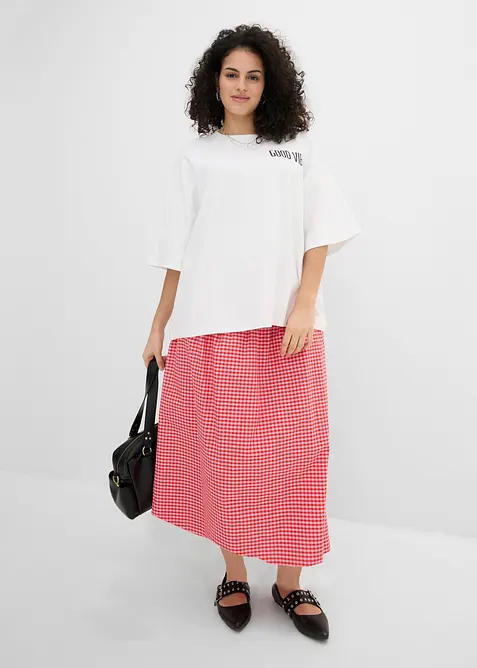 Gonna lunga in misto cotone elasticizzato, bonprix