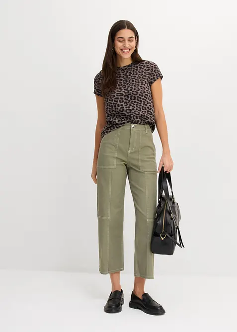 Maglia in misto cotone ed elastan (pacco da 3), bonprix