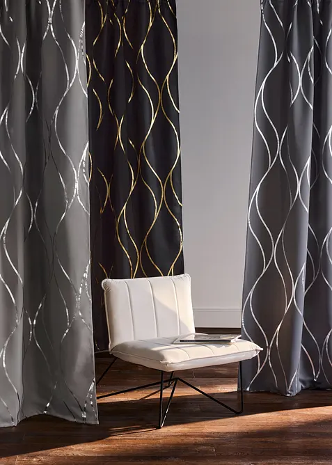 Tenda semioscurante in fantasia lucida (pacco da 1), bonprix