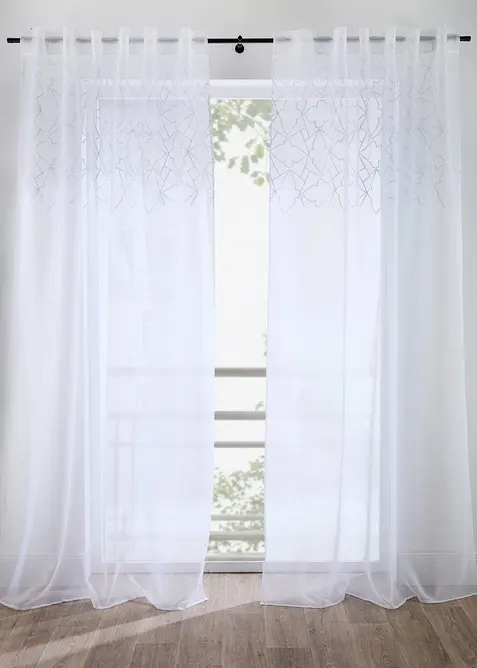 Tenda trasparente ricamata (pacco da 1), bonprix