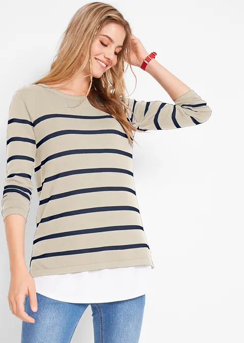 Maglione pr&eacute;maman / da allattamento leggero 2 in 1, bonprix