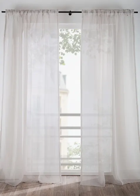 Tenda trasparente con delicata trama strutturata (pacco da 1), bonprix