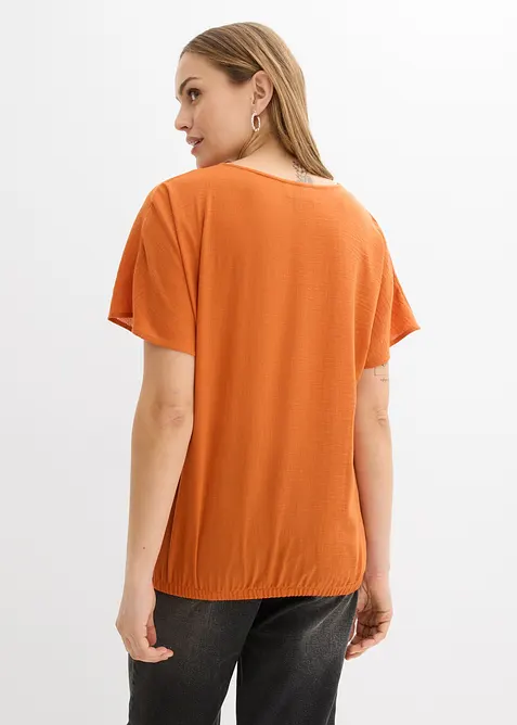 Blusa oversize con fondo elastico, bonprix