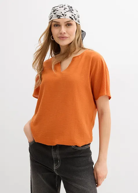 Blusa oversize con fondo elastico, bonprix