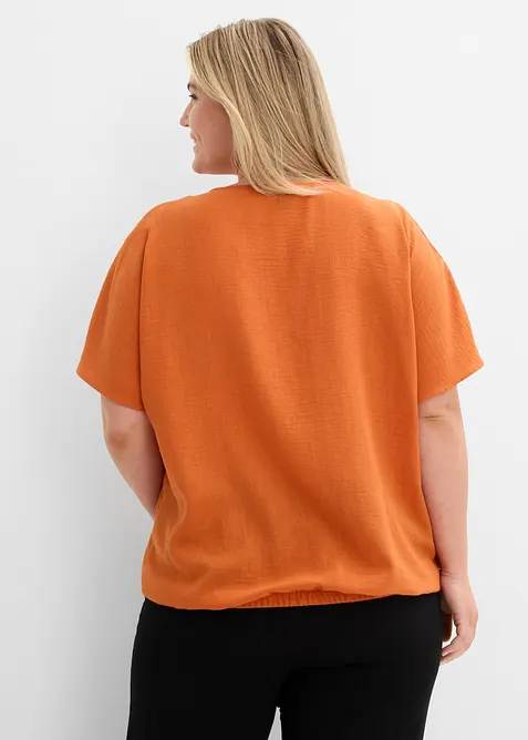 Blusa oversize con fondo elastico, bonprix