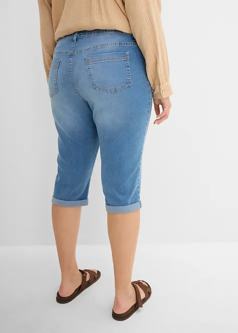 Jeans cropped straight, vita media, bonprix