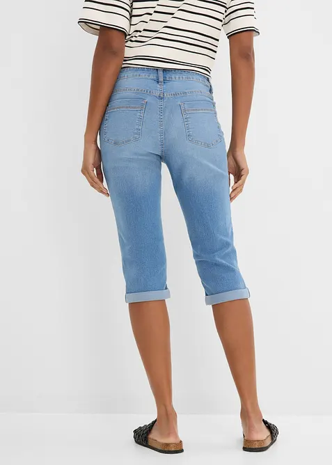 Jeans cropped straight, vita media, bonprix