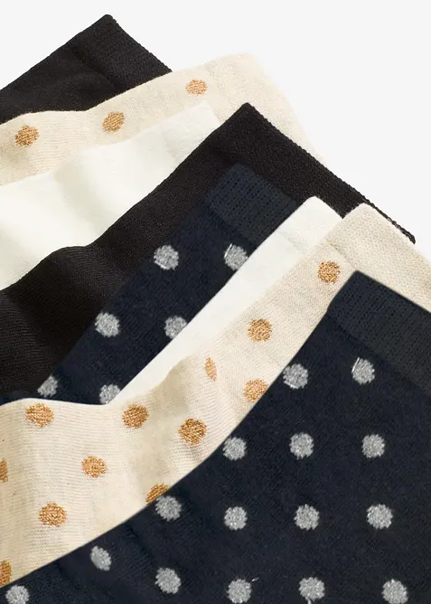 Calzini con lurex e cotone biologico (pacco da 8 paia), bonprix