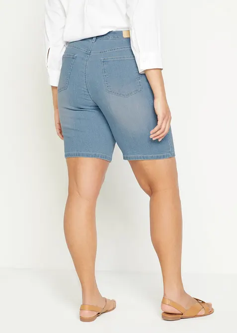 Bermuda in jeans, vita media, bonprix