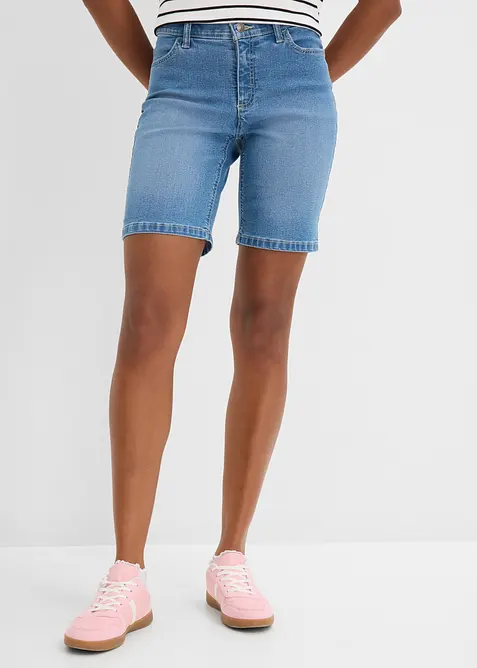 Bermuda in jeans, vita media, bonprix