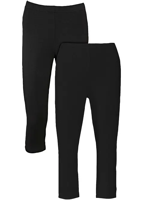 Leggings capri aderenti (pacco da 2), bonprix