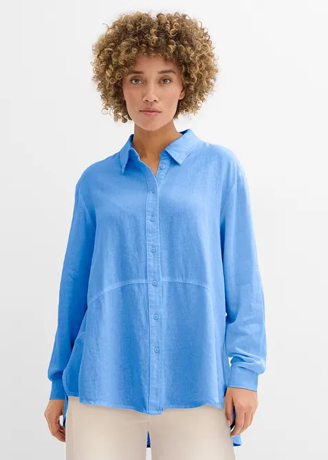Camicia oversize in misto lino, bonprix