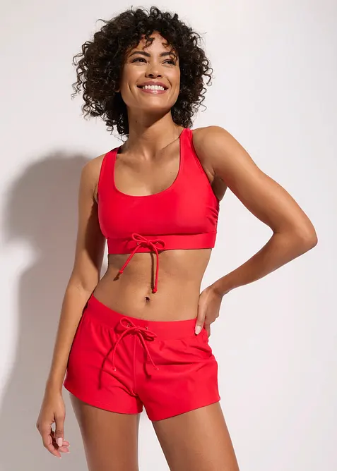 Bikini a bustier con pantaloncini da mare (set 2 pezzi), bonprix