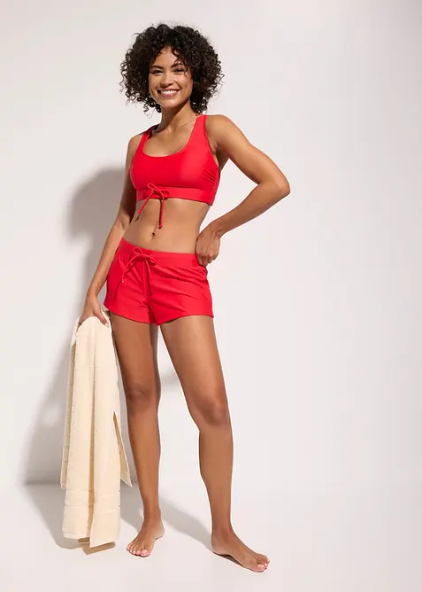 Bikini a bustier con pantaloncini da mare (set 2 pezzi), bonprix