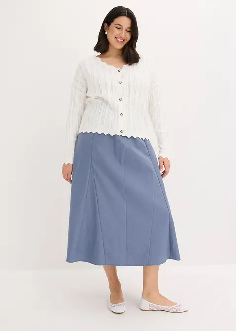 Cardigan cropped traforato, bonprix