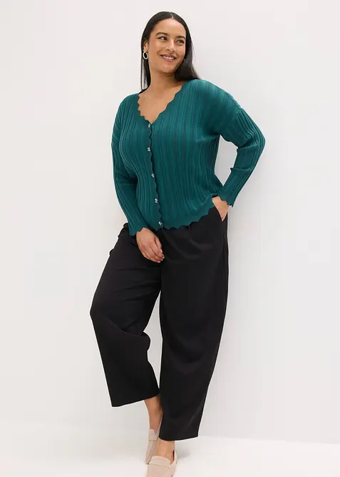 Cardigan cropped traforato, bonprix