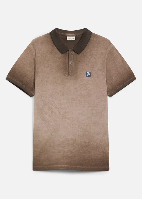 Polo in piquet effetto lavato, bonprix