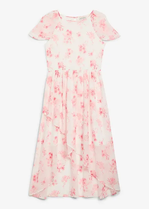 Abito in chiffon crinkle operato, bonprix