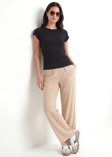 Pantaloni a palazzo in morbida viscosa, bonprix