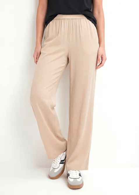 Pantaloni a palazzo in morbida viscosa, bonprix