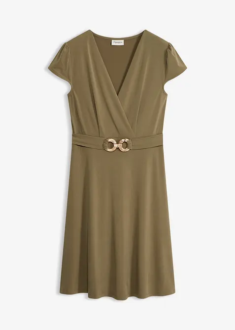 Abito di jersey con fibbia decorativa, bonprix
