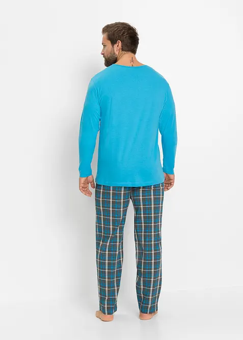 Pigiama a maniche lunghe in puro cotone, bonprix